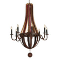 Meyda Tiffany Barrel Stave Metallo 8 Light 44" Wide Taper Candle Style Chandelier