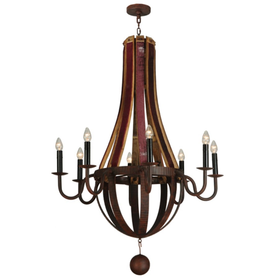 Meyda Tiffany Barrel Stave Metallo 8 Light 44" Wide Taper Candle Style Chandelier