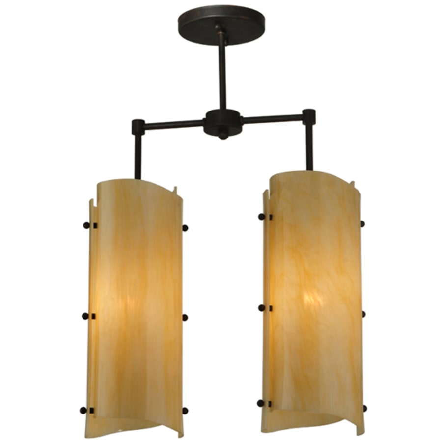 Meyda Tiffany Vortex 2 Light 16" Wide Linear Pendant