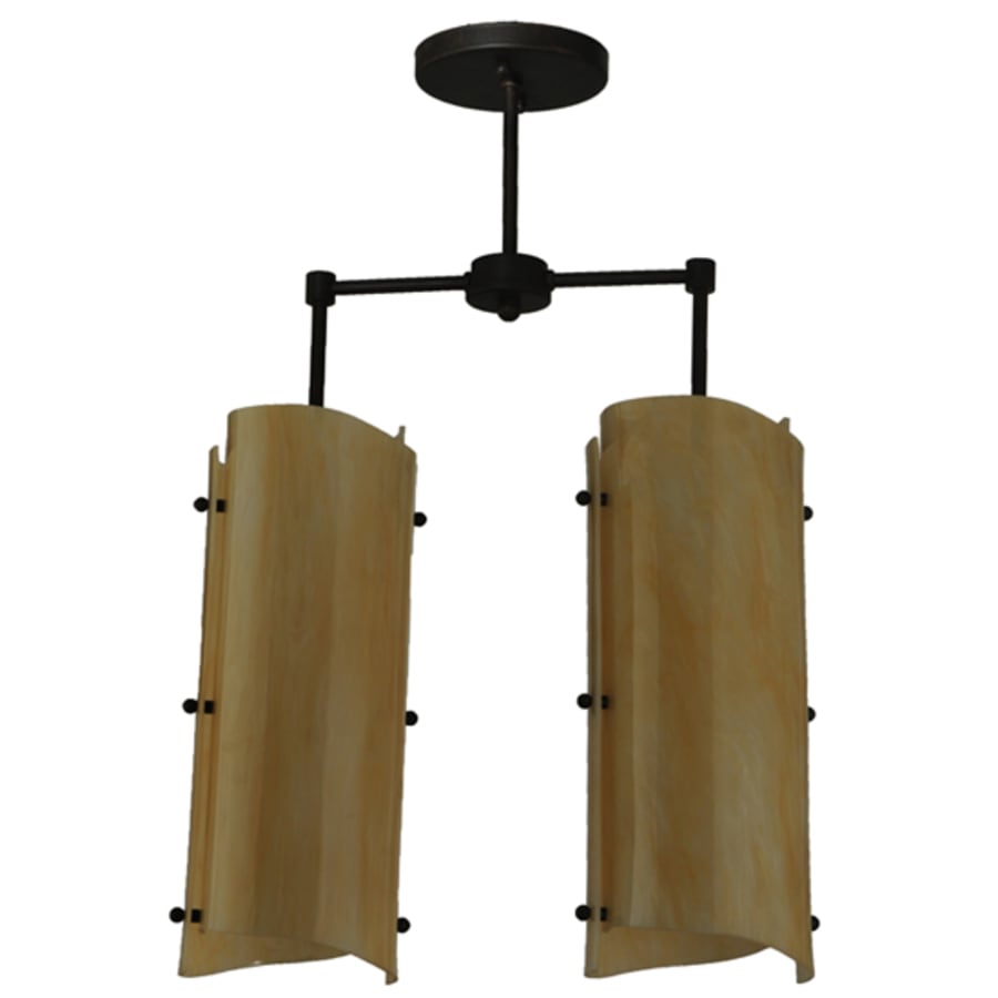 Meyda Tiffany Vortex 2 Light 16" Wide Linear Pendant