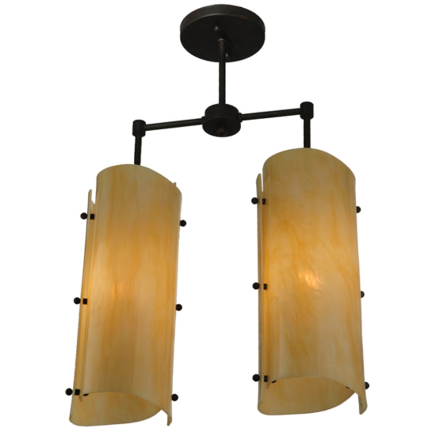 Meyda Tiffany Vortex 2 Light 16" Wide Linear Pendant