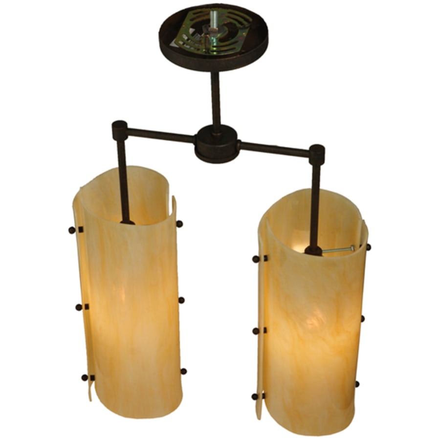 Meyda Tiffany Vortex 2 Light 16" Wide Linear Pendant