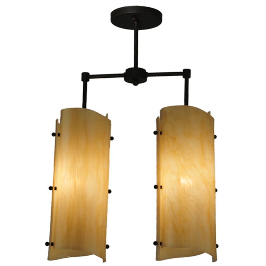 Meyda Tiffany Vortex 2 Light 16" Wide Linear Pendant