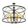 Meyda Tiffany Penelope 6 Light 48" Wide Pillar Candle Pendant