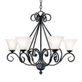 Meyda Tiffany Olivia 6 Light 30" Wide Chandelier - Chestnut Finish