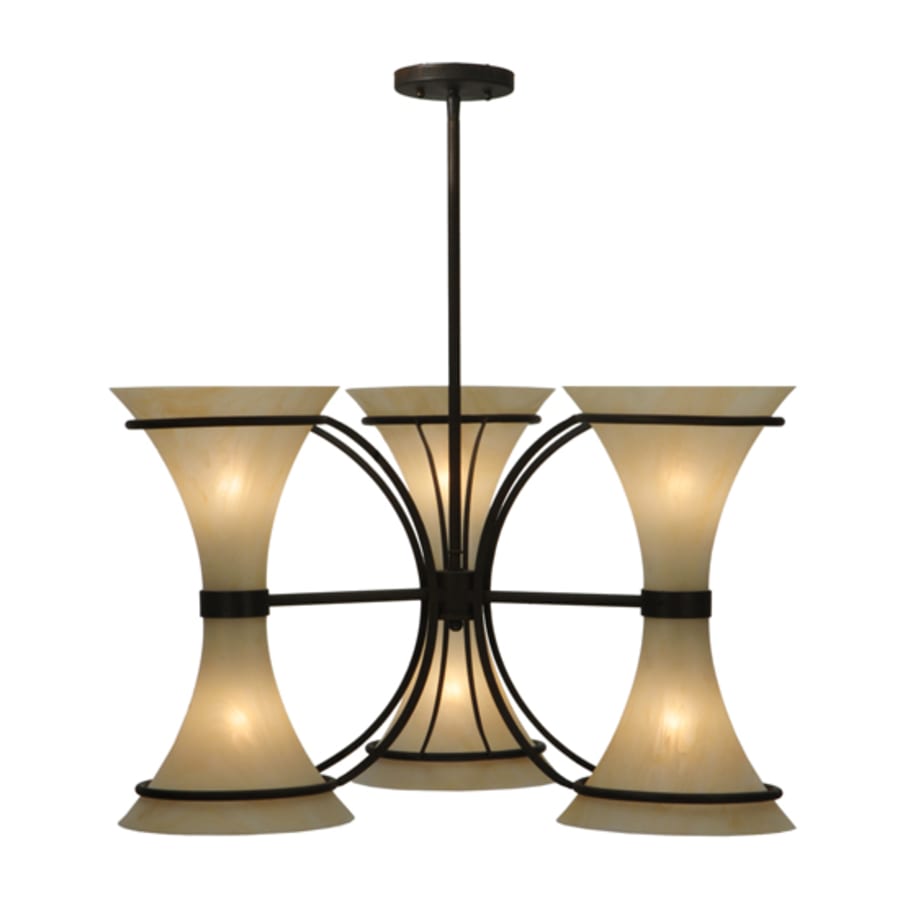 Meyda Tiffany Chronos 6 Light 30" Wide Chandelier - Classic Rust Finish