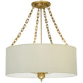 Meyda Tiffany Cilindro Eggshell 6 Light 28" Wide Suspension Pendant