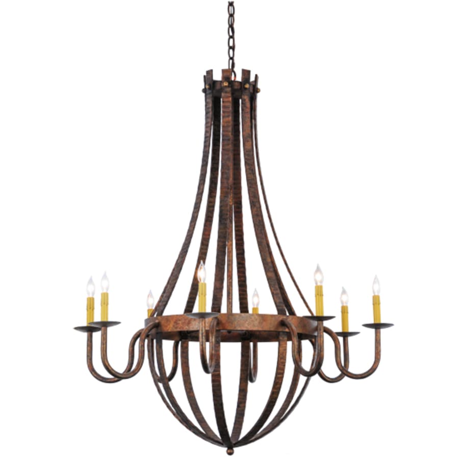 Meyda Tiffany Barrel Stave Madera 8 Light 42" Wide Taper Candle Style Chandelier - Rococo Finish