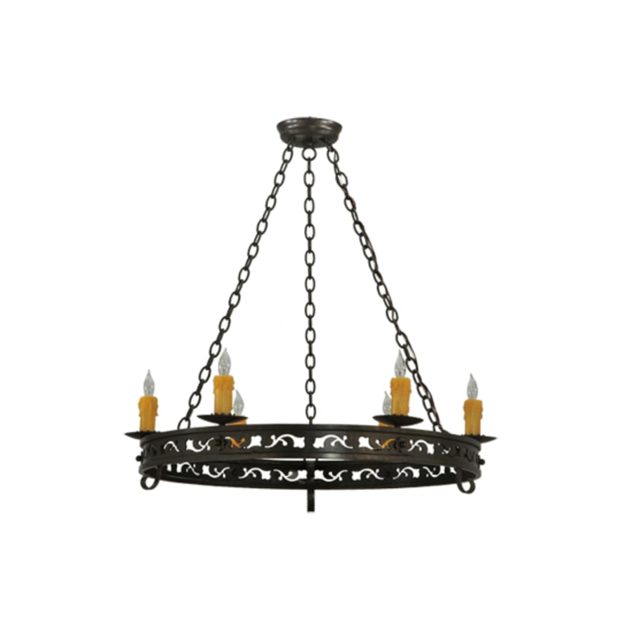 Meyda Tiffany Sagebrush 6 Light 36" Wide Taper Candle Style Chandelier