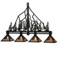 Meyda Tiffany Tall Pines 4 Light 60" Wide Linear Pendant