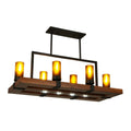 Meyda Tiffany Grand Terrace 10 Light 38" Wide Wrought Iron Candle Style Chandelier