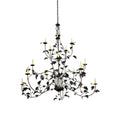 Meyda Tiffany Oak Leaf 15 Light 72" Wide Taper Candle Style Chandelier