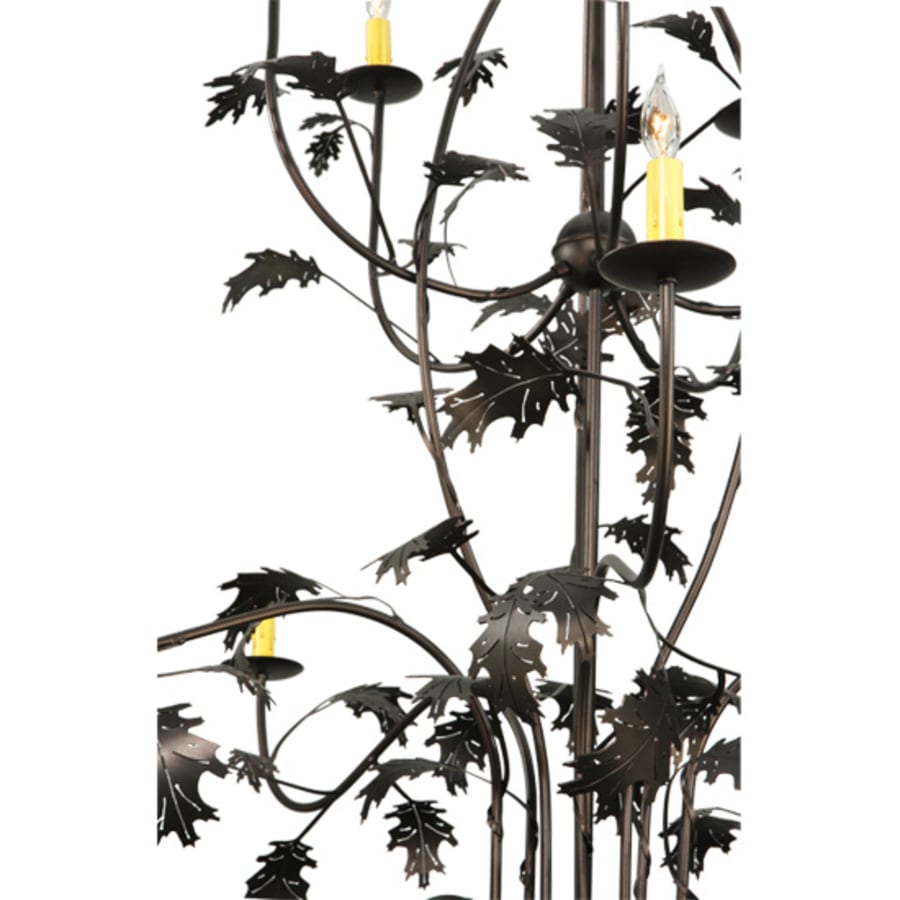 Meyda Tiffany Oak Leaf 15 Light 72" Wide Taper Candle Style Chandelier