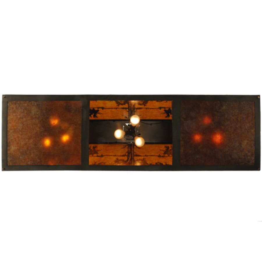 Meyda Tiffany Moose at Lake 9 Light 61" Wide Linear Pendant