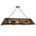 Meyda Tiffany Buffalo at Lake 9 Light 61" Wide Linear Pendant
