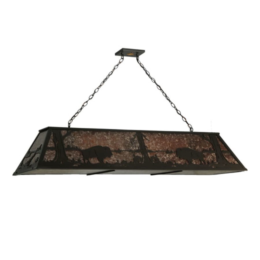 Meyda Tiffany Buffalo at Lake 9 Light 61" Wide Linear Pendant