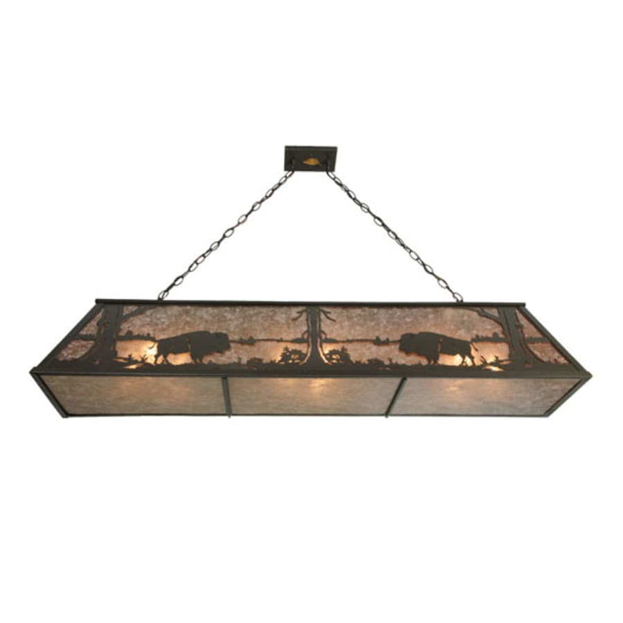 Meyda Tiffany Buffalo at Lake 9 Light 61" Wide Linear Pendant
