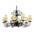 Meyda Tiffany Corrina 8 Light 36" Wide Chandelier - Blackwash Finish