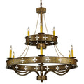 Meyda Tiffany Byzantine 9 Light 38" Wide Taper Candle Style Chandelier