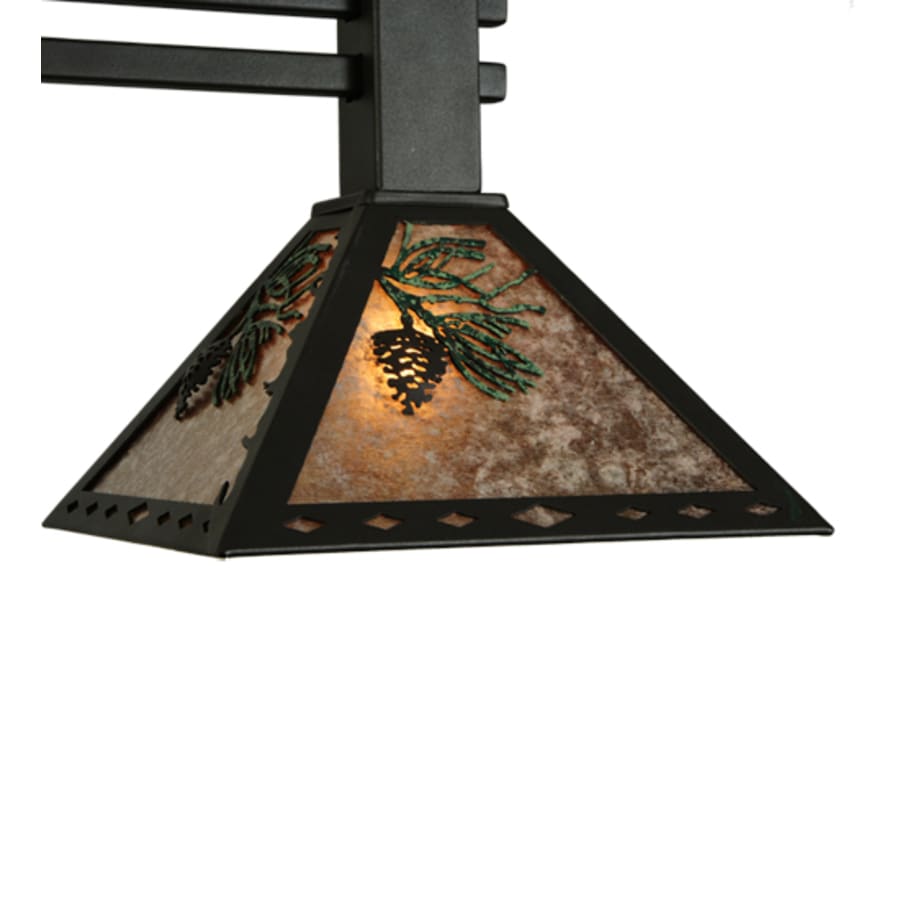 Meyda Tiffany Winter Pine 3 Light 45" Wide Linear Pendant