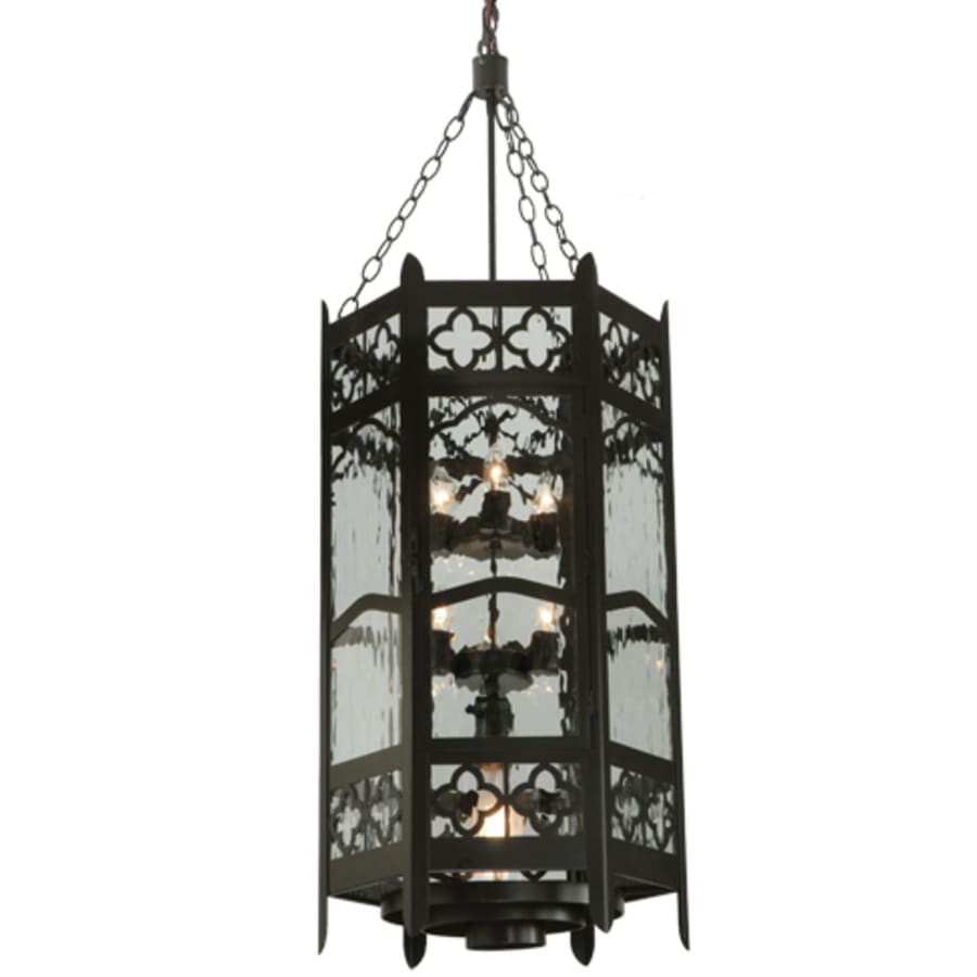 Meyda Tiffany Church 6 Light 19" Wide Taper Candle Pendant