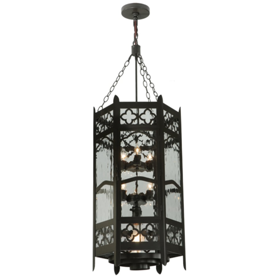 Meyda Tiffany Church 6 Light 19" Wide Taper Candle Pendant