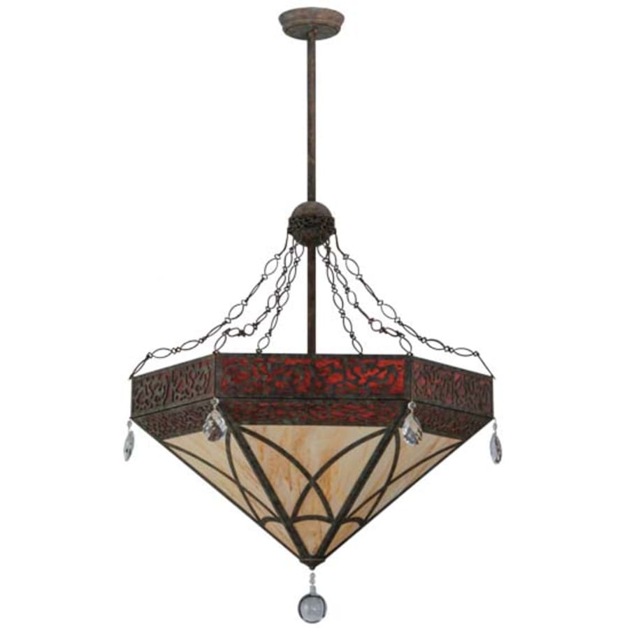 Meyda Tiffany Larkfield 6 Light 37" Wide Crystal Pendant