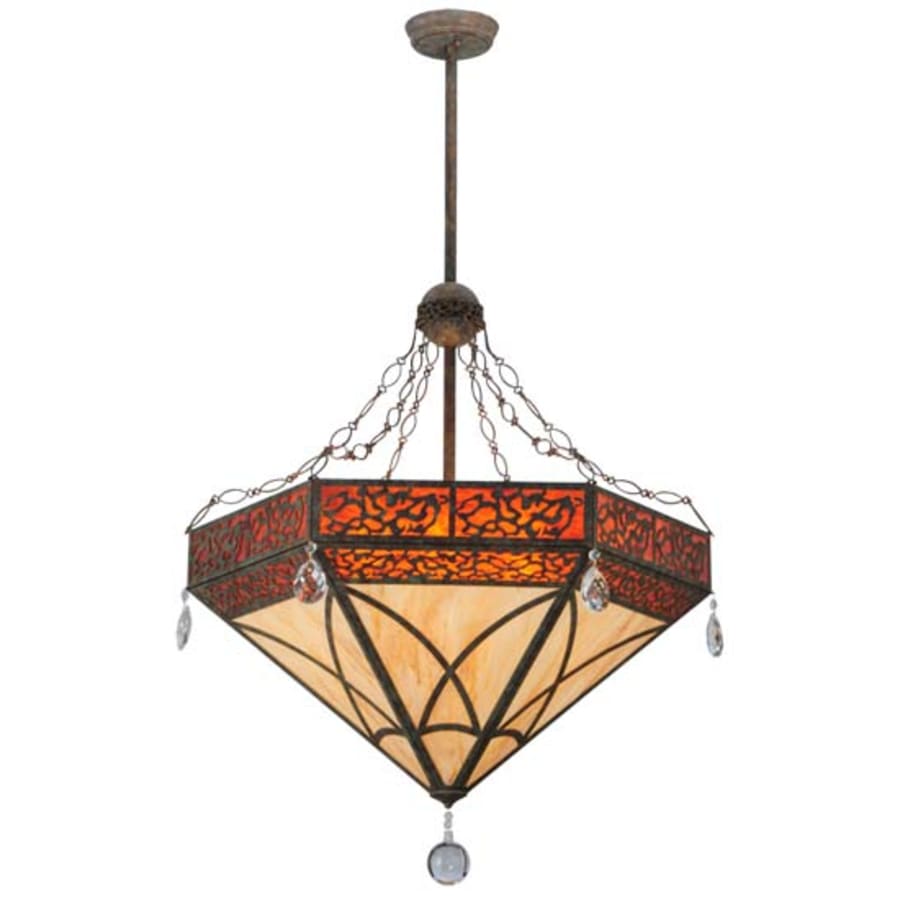 Meyda Tiffany Larkfield 6 Light 37" Wide Crystal Pendant