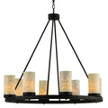 Meyda Tiffany Loxley 8 Light 38" Wide Pillar Candle Style Chandelier