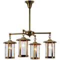 Meyda Tiffany Craftsman Signature Fulton Prime 4 Light 31" Wide Chandelier