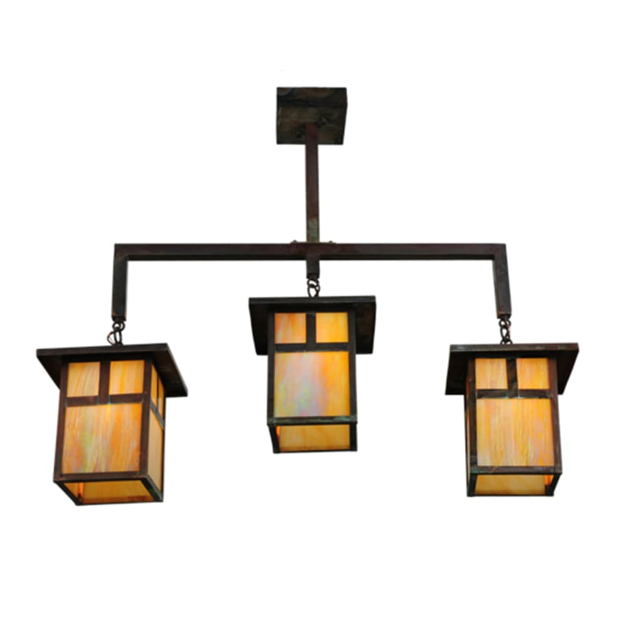 Meyda Tiffany Hyde Park 3 Light 9" Wide Mini Pendant