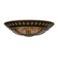 Meyda Tiffany Fleur-de-lis 8 Light 53" Wide Flush Mount Bowl Ceiling Fixture