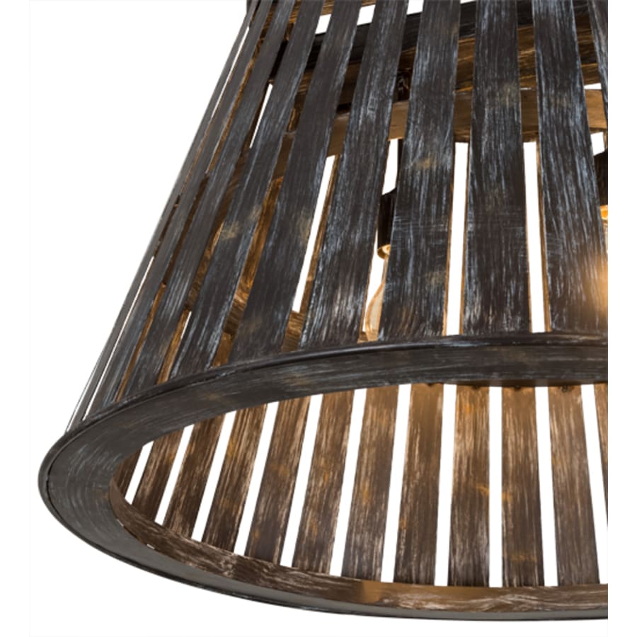 Meyda Tiffany Peach Basket 2 Light 31" Wide Wood Pendant