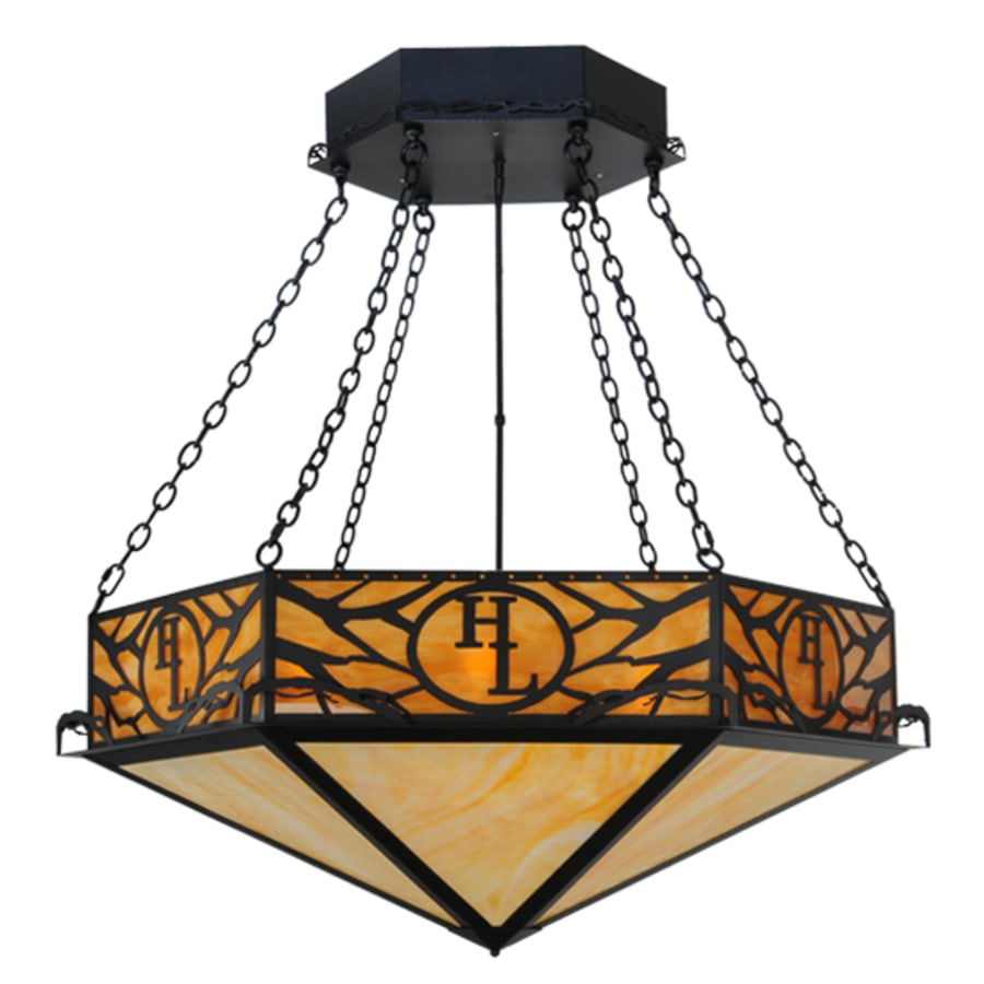 Meyda Tiffany Hexagon Logo 6 Light 48" Wide Pendant