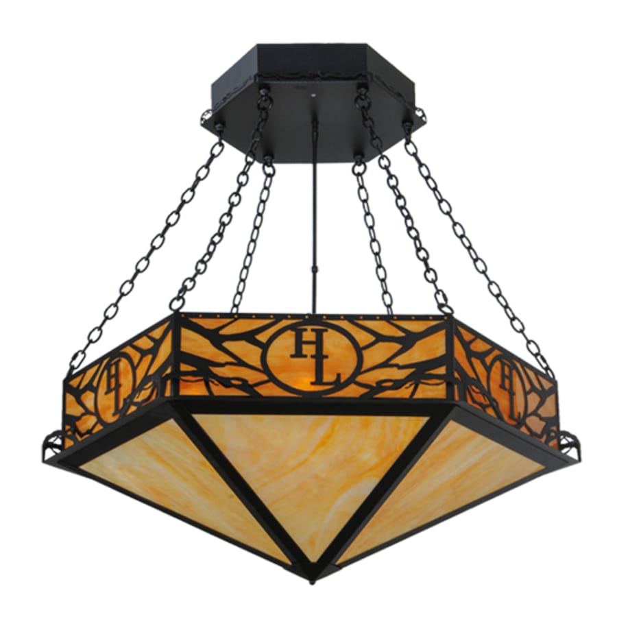 Meyda Tiffany Hexagon Logo 6 Light 48" Wide Pendant