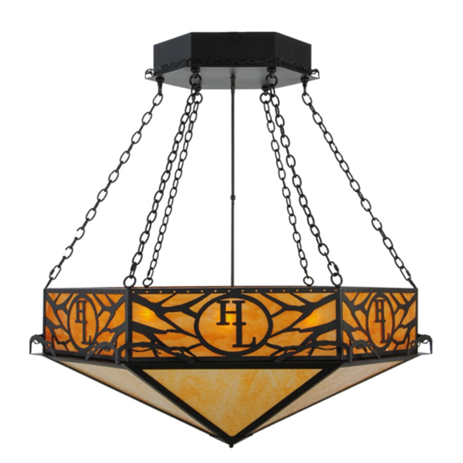 Meyda Tiffany Hexagon Logo 6 Light 48" Wide Pendant