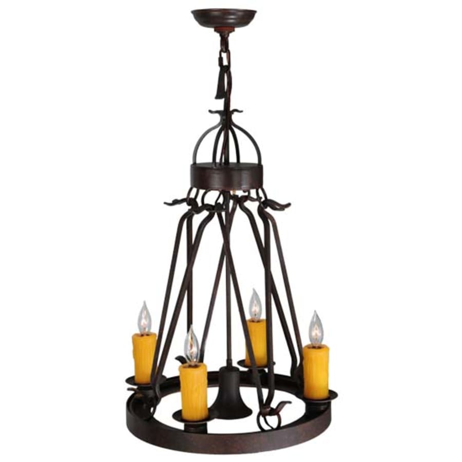 Meyda Tiffany Lakeshore 4 Light 19" Wide Taper Candle Multi Light Pendant
