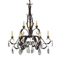 Meyda Tiffany New Country French 9 Light 39" Wide Crystal Candle Style Chandelier