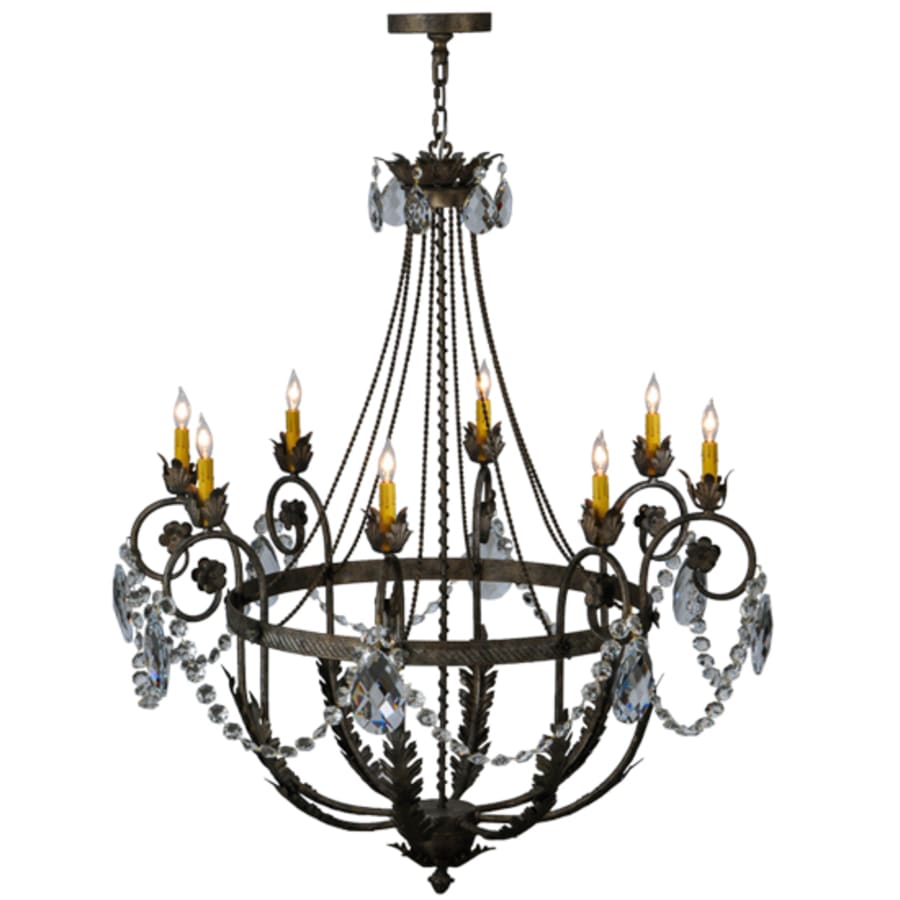 Meyda Tiffany Antonia 8 Light 43" Wide Crystal Candle Style Chandelier