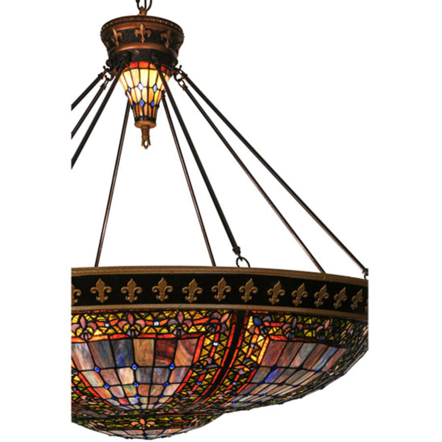 Meyda Tiffany Fleur-de-lis 8 Light 45" Wide Pendant