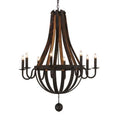 Meyda Tiffany Barrel Stave Madera 8 Light 45" Wide Taper Candle Empire Chandelier