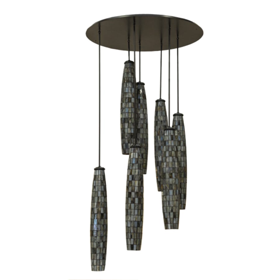Meyda Tiffany Checkers 7 Light 46" Wide Multi Light Pendant