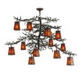Meyda Tiffany Pine Branch Valley View 12 Light 53" Wide Chandelier