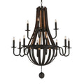 Meyda Tiffany Barrel Stave Madera 12 Light 48" Wide Taper Candle Empire Chandelier