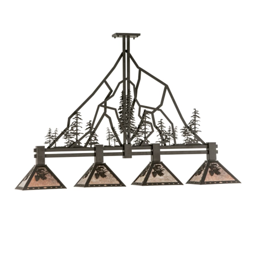 Meyda Tiffany Tall Pines 4 Light 60" Wide Linear Pendant
