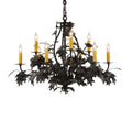 Meyda Tiffany Oak Leaf and Acorn 9 Light 32" Wide Taper Candle Style Chandelier
