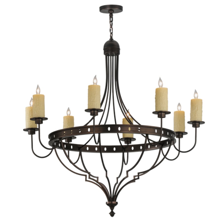 Meyda Tiffany Bottini 8 Light 48" Wide Pillar Candle Style Chandelier