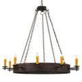 Meyda Tiffany Parnella 10 Light 60" Wide Taper Candle Ring Chandelier