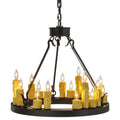Meyda Tiffany Deina 18 Light 24" Wide Taper Candle Ring Chandelier