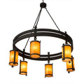 Meyda Tiffany Beartooth 6 Light 55" Wide Ring Chandelier